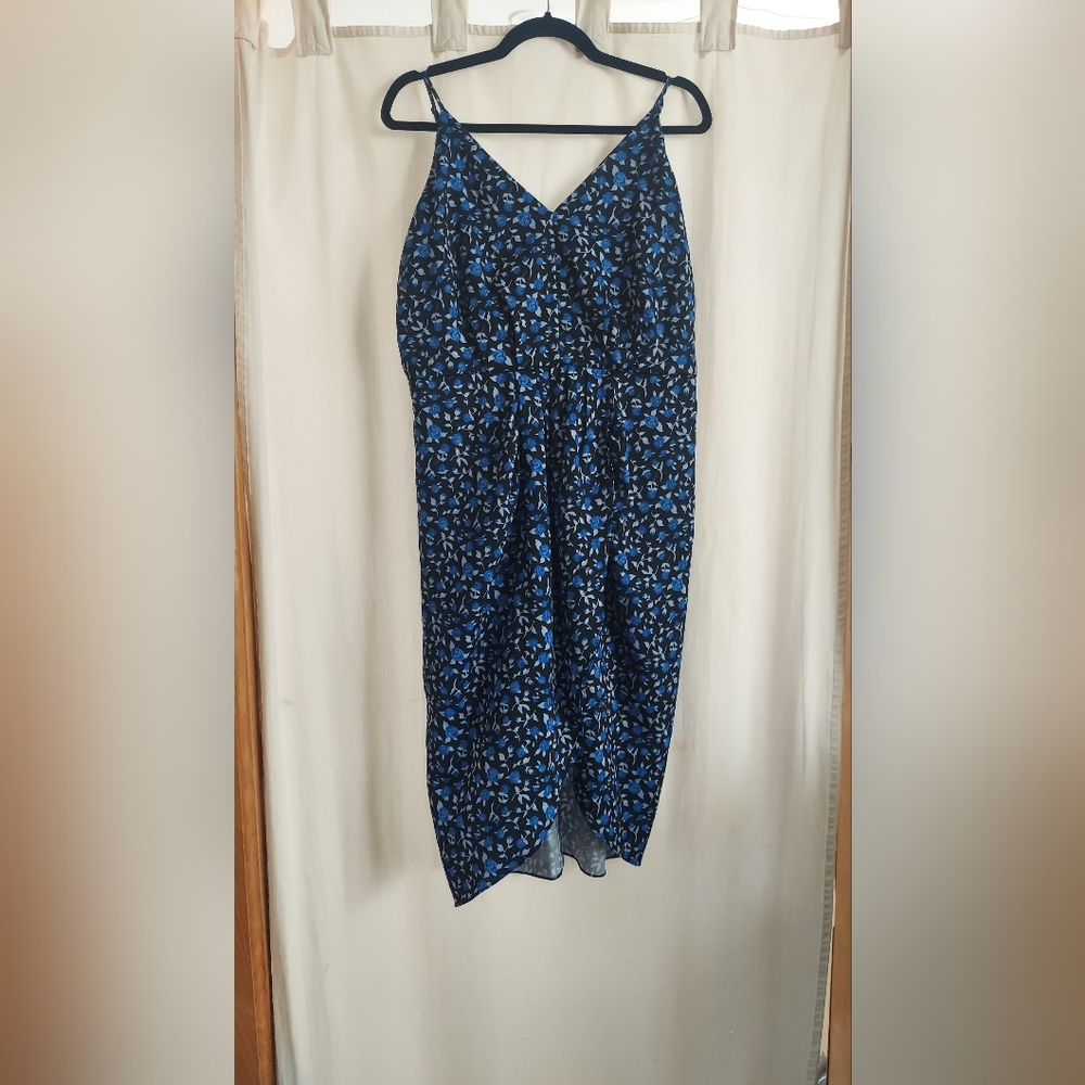 Blue Floral Women's Dress